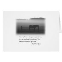 Horse in Mist Cards