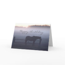 Horse in Mist Custom Greeting Card by dtreasures Horse in Mist Custom Greeting Card