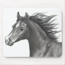 HORSE IN PENCIL: REALISM ART mousepads