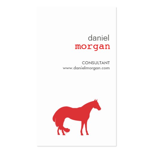 HORSE in RED Business Card (front side)