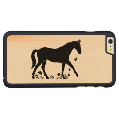 Horse in Silhouette Carved® Maple iPhone 6 Plus Case