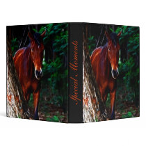 Horse in the forest binder