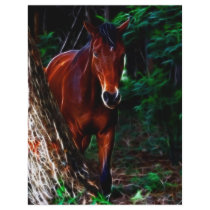Horse in the forest letterhead template