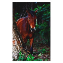 Horse in the forest stationery design