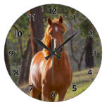 Horse In The Woods Wall Clock