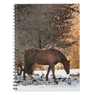 Horse in Winter Spiral Notebook