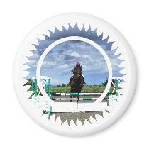 Horse Jumper Circular Magnet