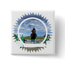 Horse Jumper Square Pin
