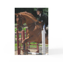 Horse Jumping Greeting Card