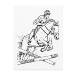 Horse Jumping Post Card