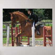 Horse Jumping Poster Print
