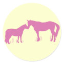 Horse Kisses (Dk. Pink) stickers