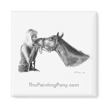 Horse Kisses magnets by PaintingPony Horse Kisses magnets