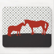 Horse Kisses Mousepad - Red