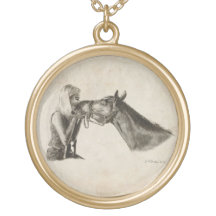 Horse Kisses Personalized Necklace