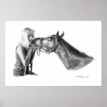 Horse Kisses Poster