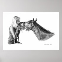 Horse Kisses Poster