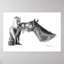 Horse Kisses Poster