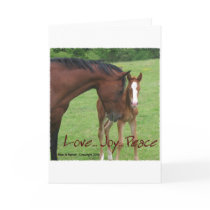 Horse Love, Joy,Peace Greeting Card
