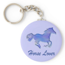 Horse Lover Blue Keychains