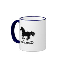Horse Lover Blue Mug