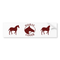 HORSE LOVER BUMPER STICKER bumper stickers