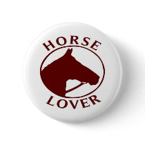 HORSE LOVER BUTTON by Baysideimages HORSE LOVER BUTTON