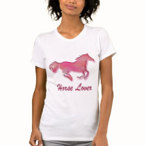 Horse Lover in Pink Tee Shirts