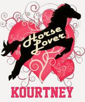 Horse Lover Personalized Kourtney t-shirts