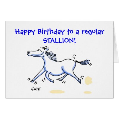 Horse Lover's Birthday Card by Swisstoons