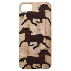 Horse Lovers Cowboy Rustic Wood iPhone 5 Case