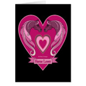 Horse Lovers Heart Card