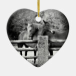 Horse Lovers Wedding or Anniversary Heart Ornament