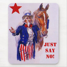 Horse Meat Slaughter Just Say No Campaign UncleSam Mousepad