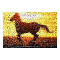 Horse montage mosaic collage posters