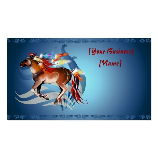 Horse N Bright Feathers Business Card