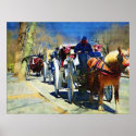 Horse n Carriage Ride Canvas Print print