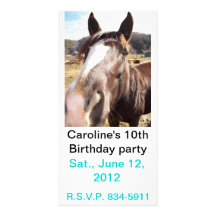 Horse nudge photo invite customized photo card