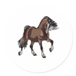 Horse of a Different Color Round Stickers
