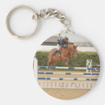 Horse Over Fence Keychain