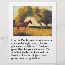 Horse painting pointillist art by Georges Seurat Flyer