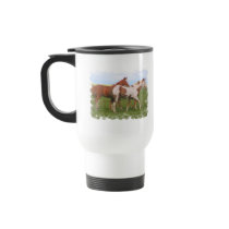 Horse Pair Plastic Travel Mug