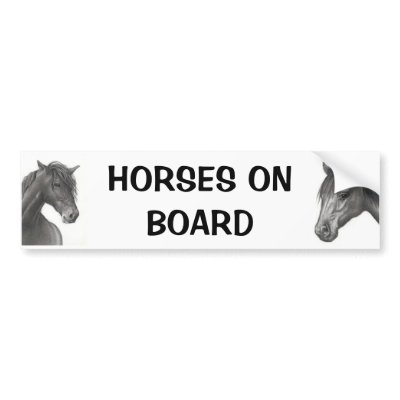 HORSE: PENCIL ART: REALISM bumper sticker