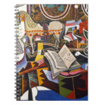 Horse Pipe Red Flower by Joan Miro Spiral Notebook