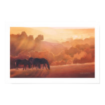 "Horse Point" Horse Landscape Watercolor posters