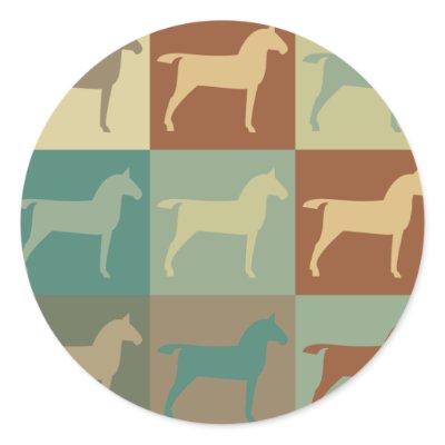 Horse Pop Art Round Sticker by 1000suns