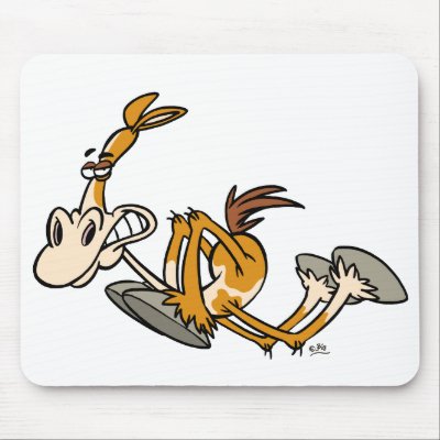 Horse Power cartoon mousepad by Lioness_Graphics