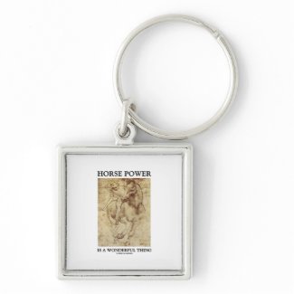 Horse Power Is A Wonderful Thing Leonardo da Vinci keychain