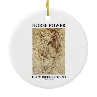 Horse Power Is A Wonderful Thing Leonardo da Vinci Christmas Tree Ornaments