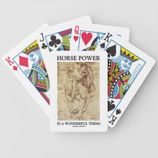 Horse Power Is A Wonderful Thing Leonardo da Vinci Bicycle Poker Deck